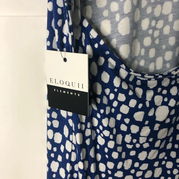 Eloquii Elements Maxi Dress Womens 18/20 Cutouts Abstract Flowy Coastal - Picture 10 of 12